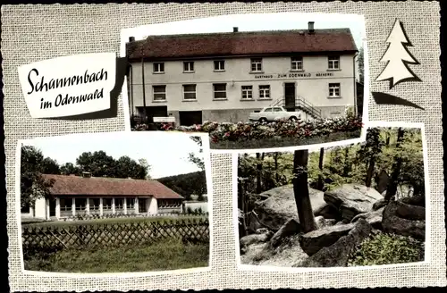 Ak Schannenbach Lautertal Odenwald, Gasthaus zum Odenwald
