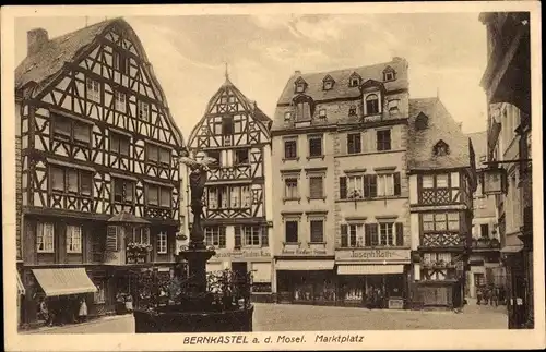 Ak Bernkastel an der Mosel, Marktplatz