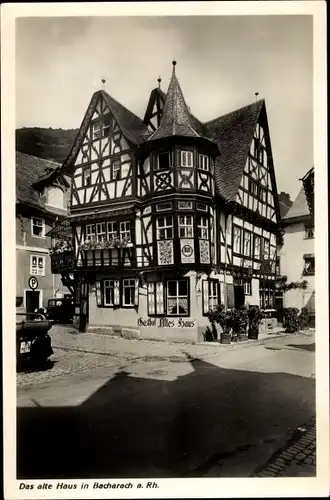 Ak Bacharach am Rhein, Gasthof Altes Haus