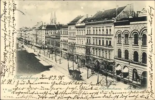 Ak Magdeburg, Kaiserstraße, Breitseite, Kirche St. Ulrich