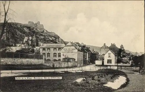 Ak Bouvignes sur Meuse Wallonien Namur, Ruines de Crevecoeur, Hotel