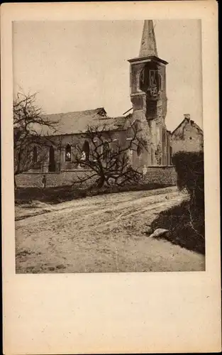 Ak Boninne Wallonien Namur, Ruine der Kirche, Kriegszerstörung I. WK