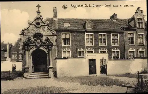 Ak Gand Gent Ostflandern, Begijnhof O.L. Vrouw