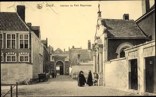 Ak Gand Gent Ostflandern, Intérieur du Petit Béguinage, Straßenansicht, Gebäude