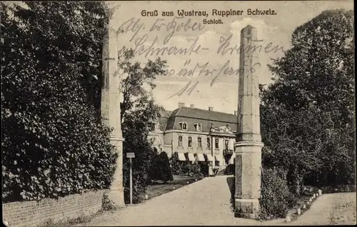 Ak Wustrau Altfriesack Fehrbellin in Brandenburg, Schloss