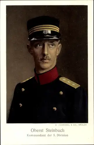 Ak Oberst Steinbuch, Kommandant der 5. Division
