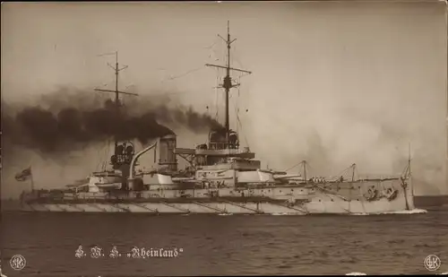 Ak Deutsches Kriegsschiff, SMS Rheinland, Kaiserliche Marine