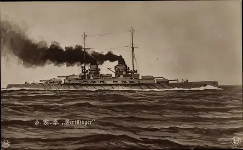 Ak Deutsches Kriegsschiff, SMS Derfflinger, Kaiserliche Marine