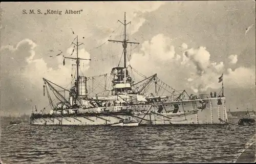 Ak Deutsches Kriegsschiff, SMS König Albert, Kaiserliche Marine