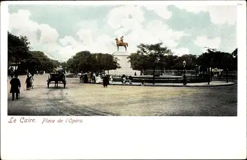 Ak Cairo Kairo Ägypten, Place de l'Opera