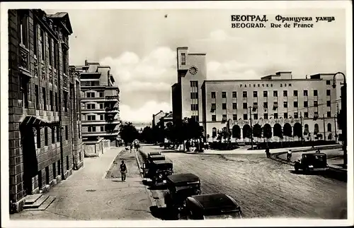 Ak Beograd Belgrad Serbien, Rue de France