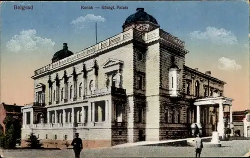 Ak Beograd Belgrad Serbien, Konak, Königl. Palais