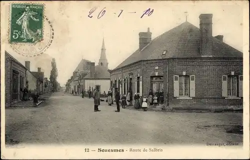 Ak Souesmes Loir et Cher, Route de Salbris