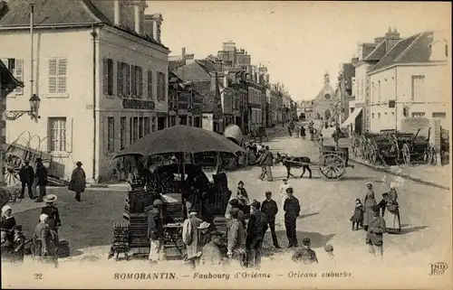 Ak Romorantin Loir et Cher, Faubourg d'Orléans