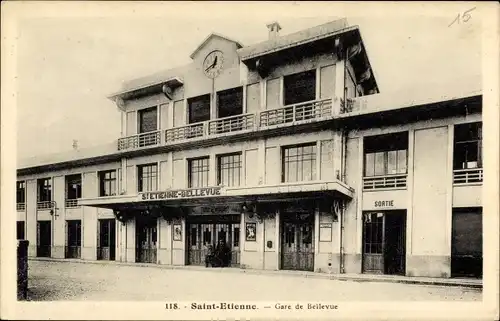 Ak Saint Étienne Loire, Gare de Bellevue