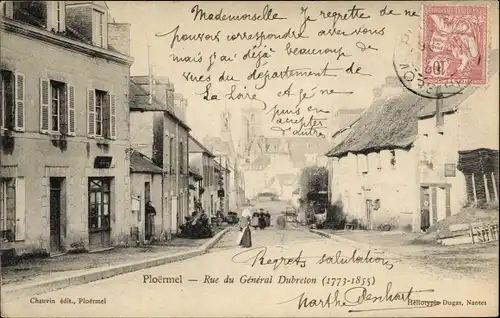 Ak Ploermel Morbihan, Rue du General Dubreton