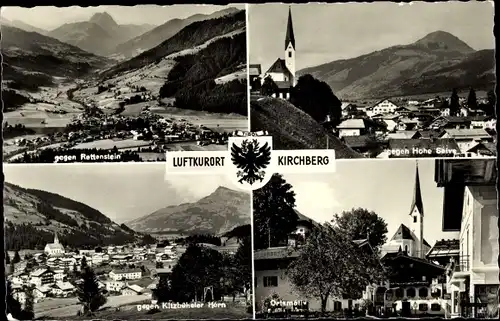 Ak Kirchberg in Tirol, Teilansichten vom Ort