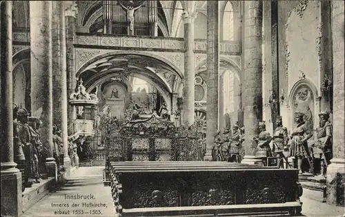 Ak Innsbruck in Tirol, Inneres der Hofkirche