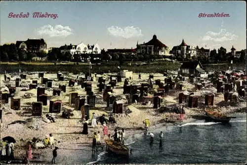 Ak Międzyzdroje Misdroy Pommern, Strandleben, Strandkörbe