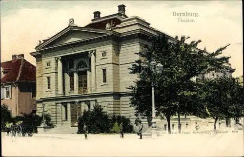 Ak Bernburg, Blick auf das Theater