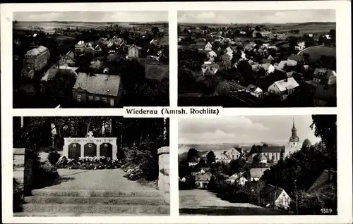 Ak Königshain Wiederau Mittelsachsen, Stadtansichten, Denkmal, Panorama