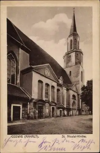 Ak Coswig in Anhalt, Sankt Nicolai-Kirche