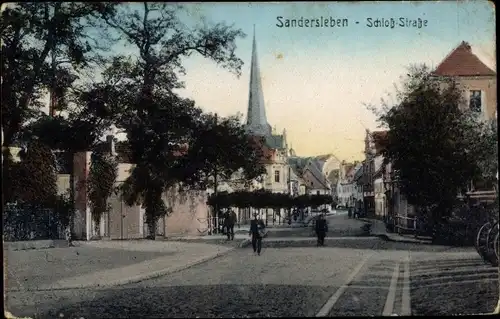 Ak Sandersleben in Anhalt, Schlossstraße