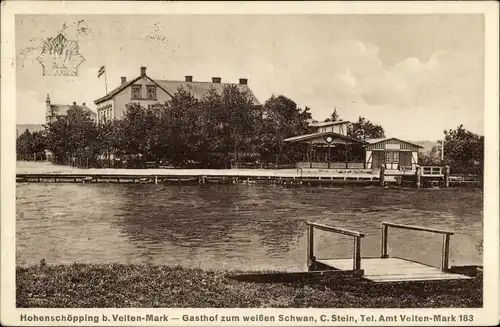 Ak Hohenschöpping Velten in der Mark, Gasthof Zum weißen Schwan