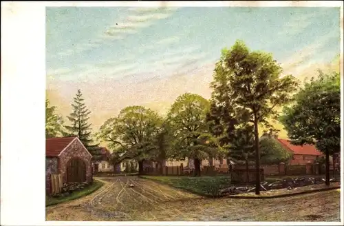 Ak Groß Besten Bestensee in Brandenburg, Genesungsheim, Dorfplatz und Straße