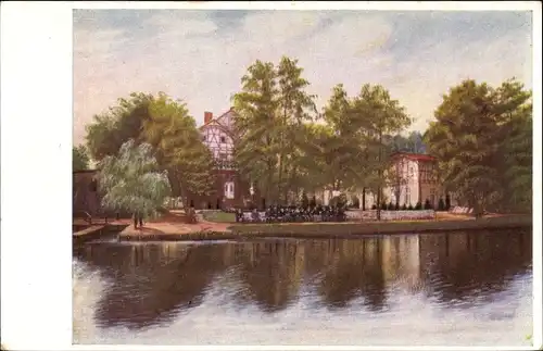 Ak Groß Besten Bestensee in Brandenburg, Strandpromenade, Genesungsheim