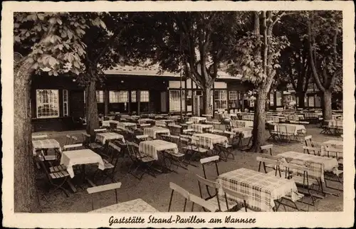 Ak Berlin Zehlendorf Wannsee, Gaststätte Strand-Pavillon