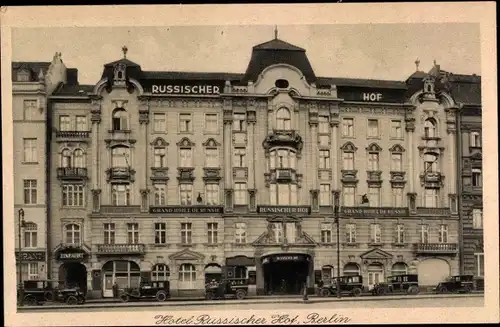 Ak Berlin Mitte, Hotel Russischer Hof, Georgenstraße 21 bis 22, Hôtel de Russie