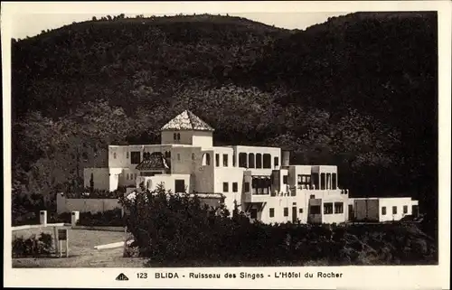 Ak Blida Algerien, Ruisseau des Singes, L'Hotel du Rocher