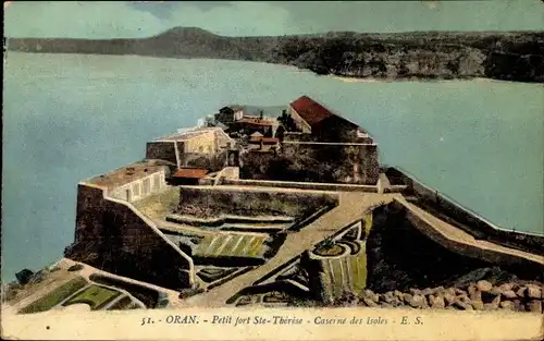 Ak Oran Algerien, Petit fort Ste-Therese, Caserne des Isoles