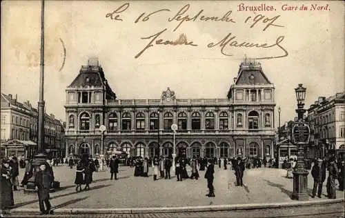 Ak Bruxelles Brüssel, Gare du Nord