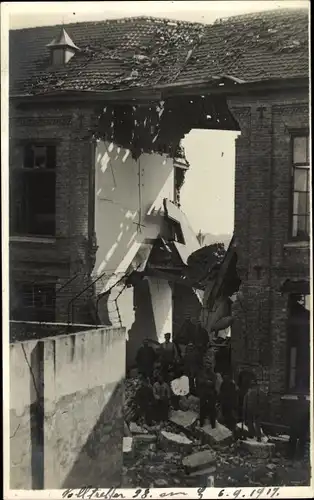 Foto Ak Oostende Ostende Westflandern, Kriegszerstörungen, Zerstörtes Haus, I. WK