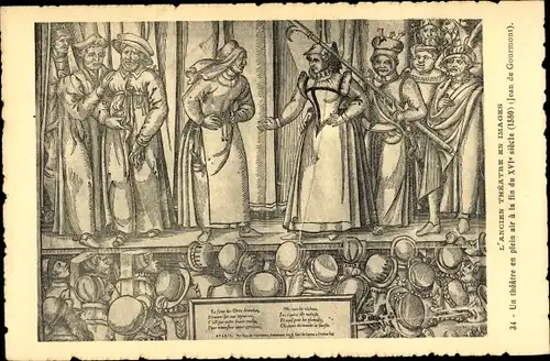 Ak L'Ancien Theatre en Images, un theatre en plein air a la fin du XVIe siecle