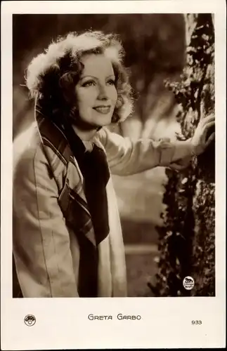 Ak Schauspielerin Greta Garbo, Portrait, Filmszene