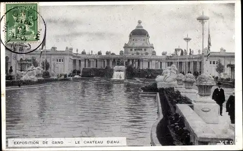Ak Gand Gent Ostflandern, Exposition 1913, Le Chateau d'Eau