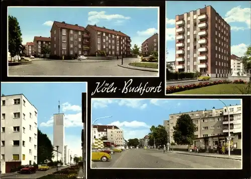 Ak Buchforst Mülheim Köln am Rhein, Straßenansicht, Wohnsiedlung, Hochhaus