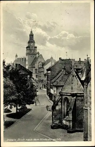 Ak Döbeln in Sachsen, Blick nach dem Hindenburgplatz