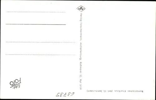 Ak Aschaffenburg in Unterfranken, Stiftskirche, Romanisches Kruzifix aus dem 13. Jahrhundert