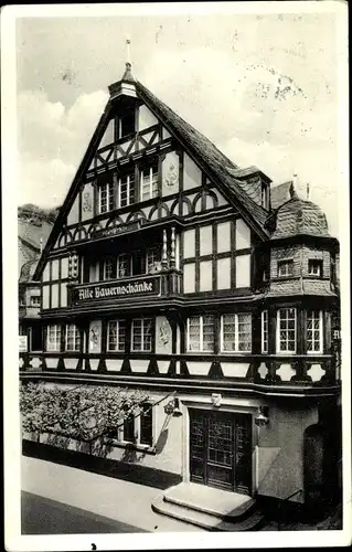 Ak Assmannshausen Rüdesheim am Rhein, Hotel Alte Bauernschänke, Außenansicht