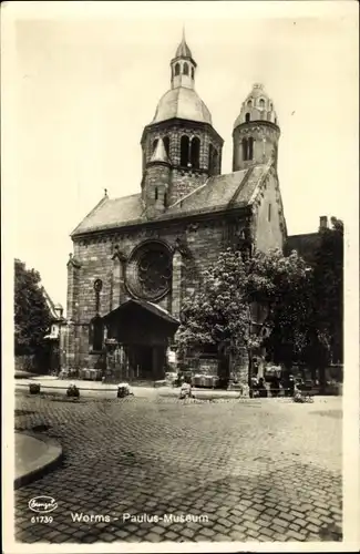Ak Worms am Rhein, Paulus-Museum, Außenansicht