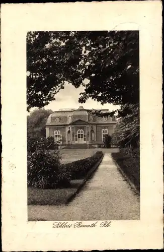 Ak Benrath Düsseldorf am Rhein, Schloss, Park