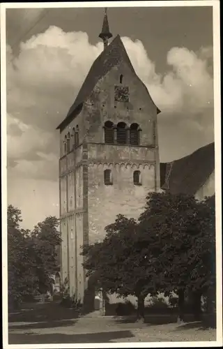 Foto Ak Mittelzell Insel Reichenau im Bodensee, Turm