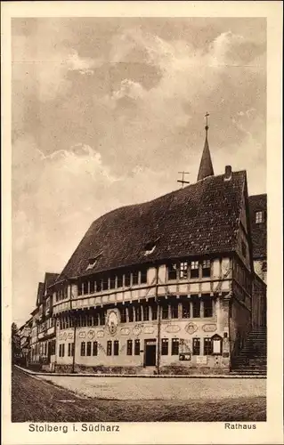 Ak Stolberg im Harz, Rathaus