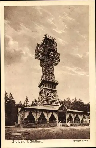 Ak Stolberg im Harz, Josephhöhe, Turm