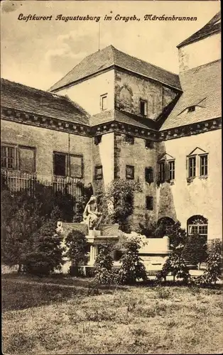 Ak Augustusburg im Erzgebirge, Märchenbrunnen