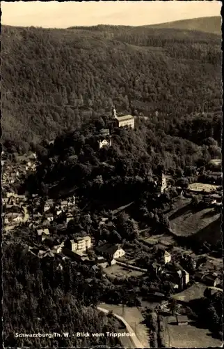 Ak Schwarzburg in Thüringen, Blick vom Trippstein